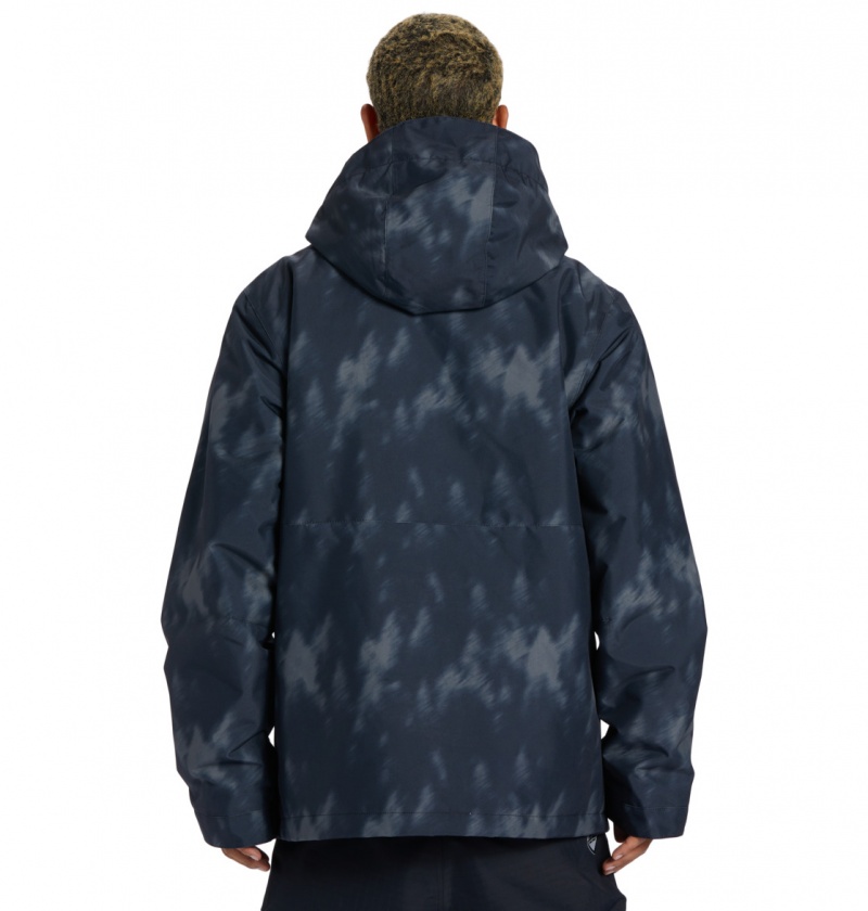 DC Shoes Basis Print - Technical Snow Jacket Czarne | 91582JXCG