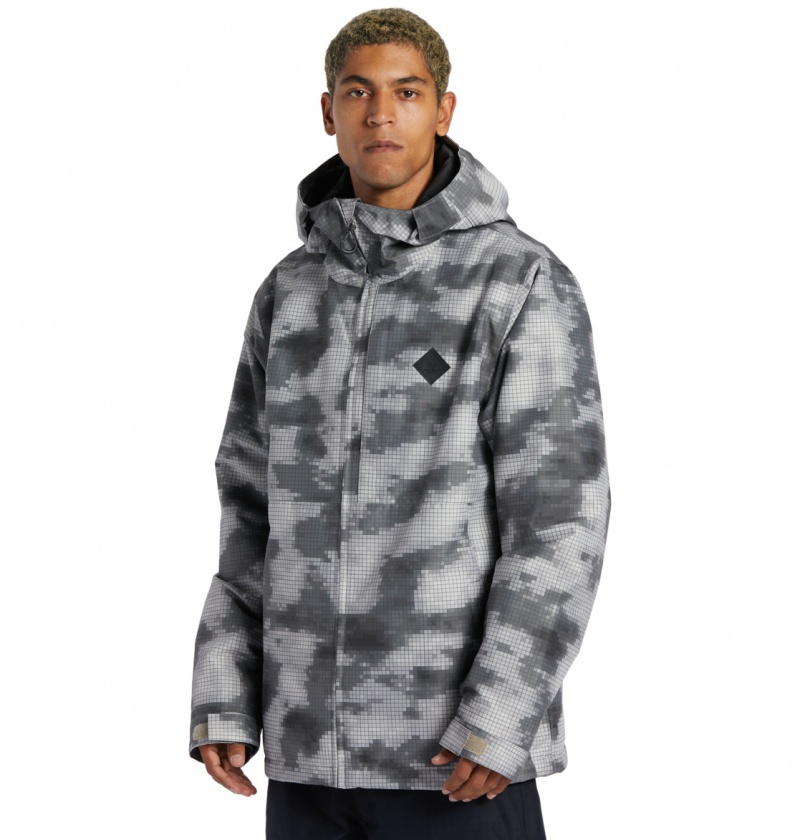 DC Shoes Basis Print - Technical Snow Jacket Cloud Cover | 07132RQJD