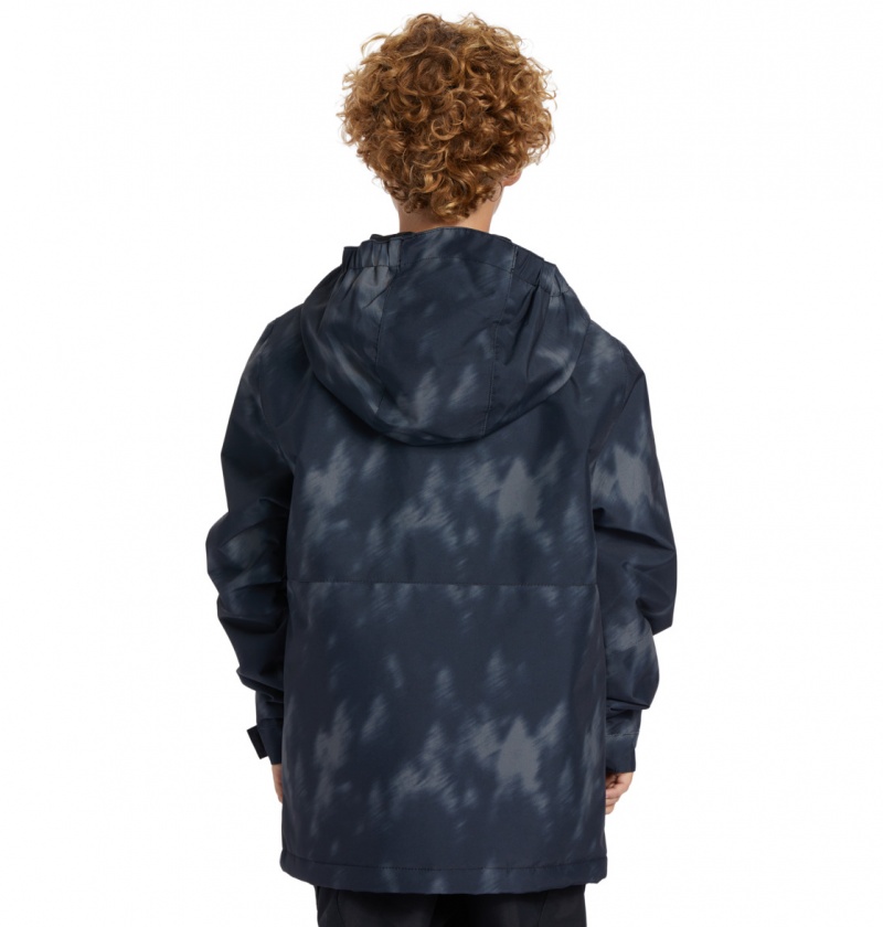 DC Shoes Basis Print - Technical Snow Jacket 8-16 Czarne | 34975NIEU