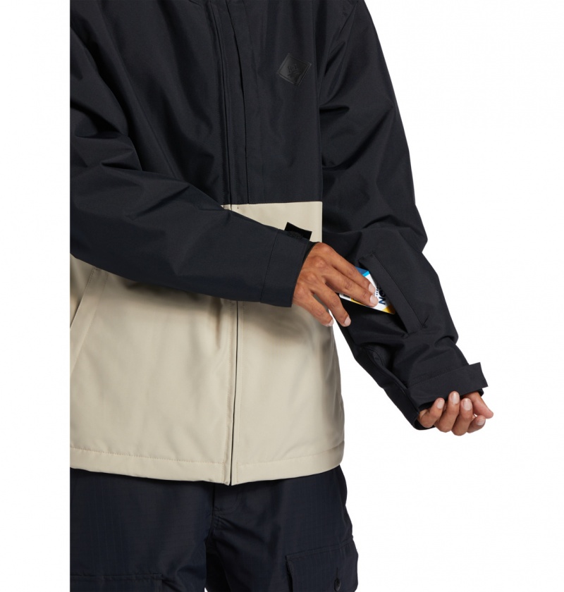 DC Shoes Basis - Technical Snow Jacket Czarne | 78546FBEI