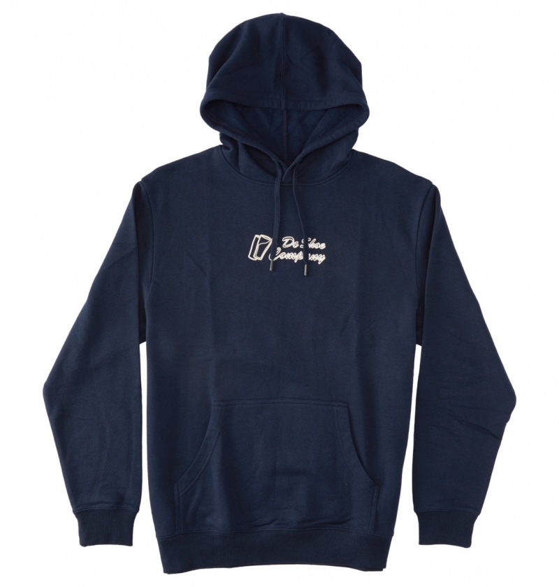 DC Shoes Big Willys - Hoodie Granatowe | 18504PMOE