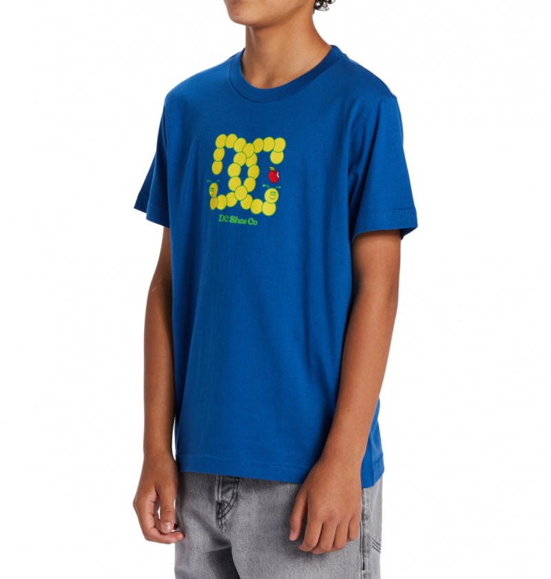 DC Shoes Bookworm - T-Shirt 10-16 Niebieskie | 97438ZLUR