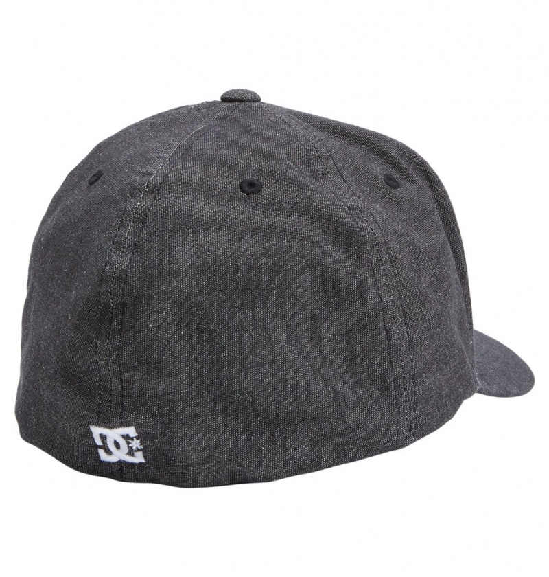 DC Shoes Capstar - Flexfit Cap Czarne | 49602WFQP