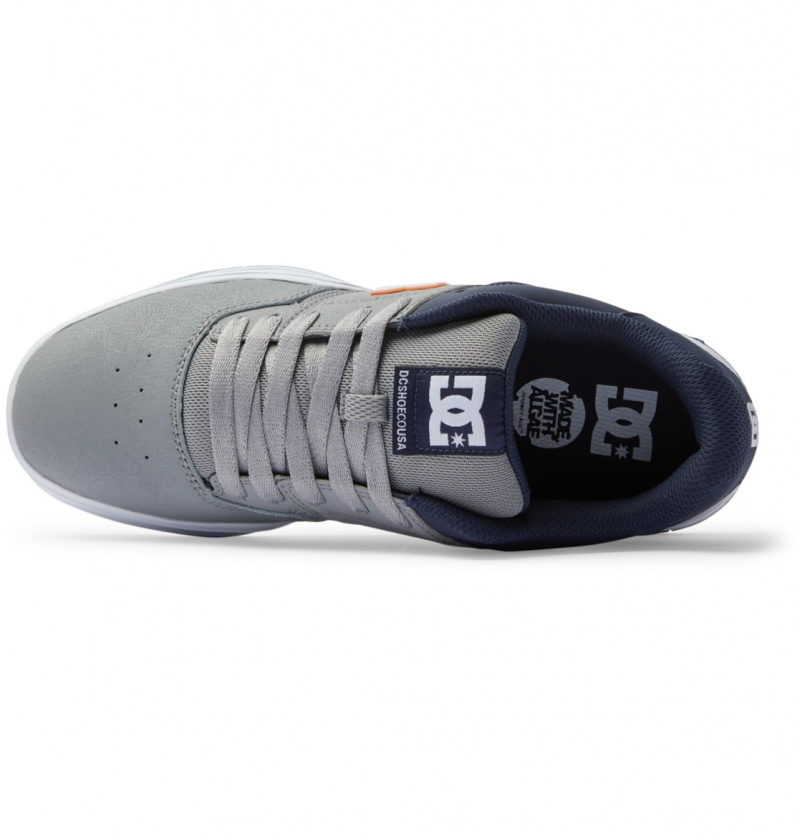 DC Shoes Central - Skórzane Shoes Granatowe Szare | 07683XLRB