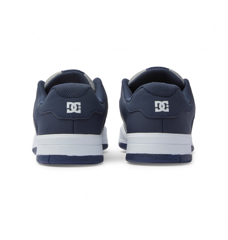 DC Shoes Central - Skórzane Shoes Granatowe Szare | 07683XLRB