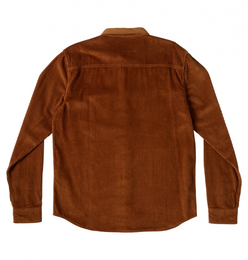 DC Shoes Closed Lines - Long Sleeve Shirt Dc Wheat | 05613YJBR