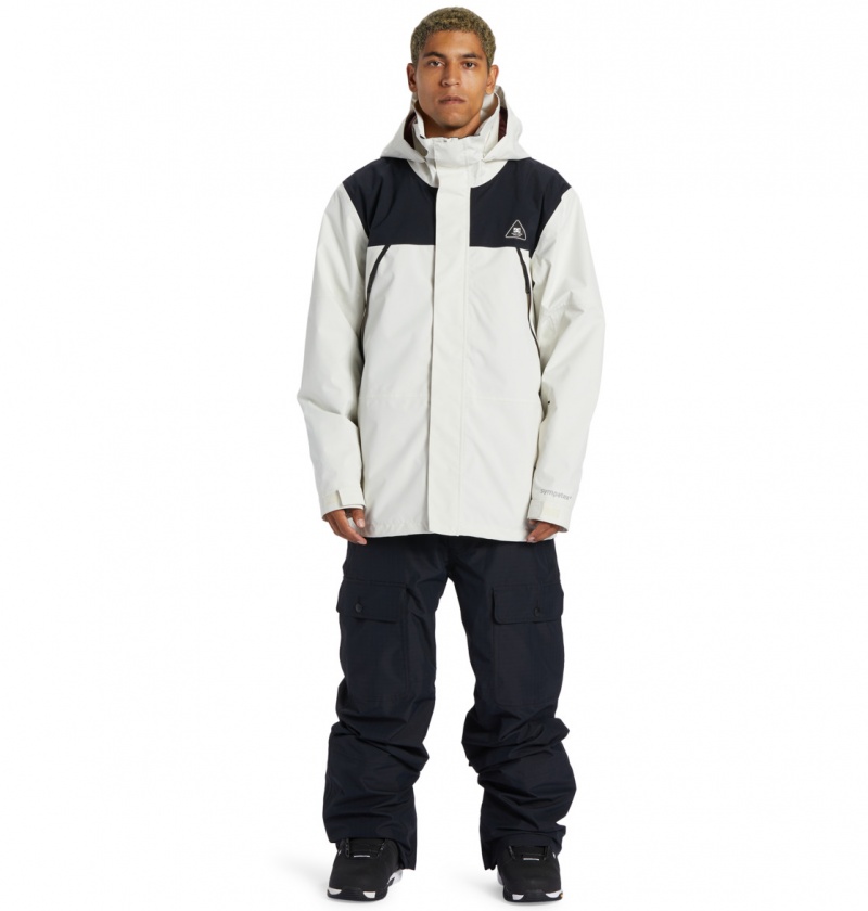 DC Shoes Command 45K - Technical Snow Jacket Srebrne | 16953VTYI