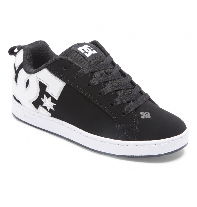 DC Shoes Court Graffik - Shoes Czarne Białe | 31584SEOG