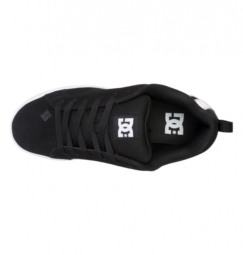 DC Shoes Court Graffik - Shoes Czarne Białe | 31584SEOG