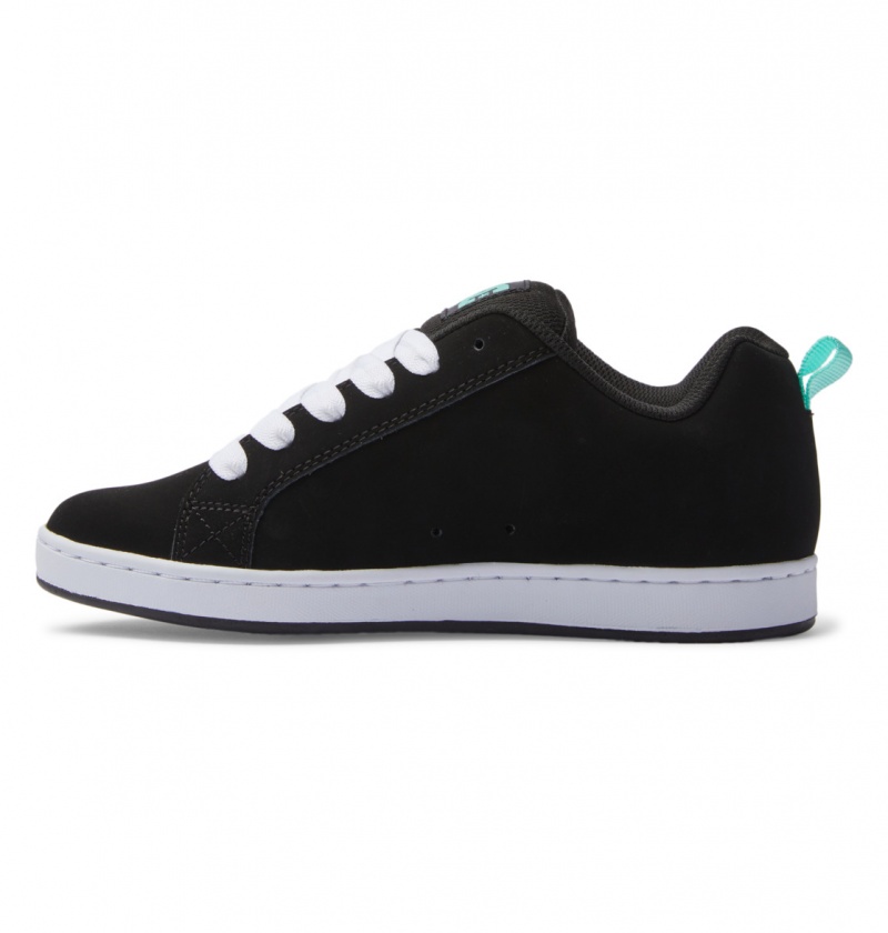 DC Shoes Court Graffik - Shoes Czarne Różowe Turkusowe | 76523XOCL