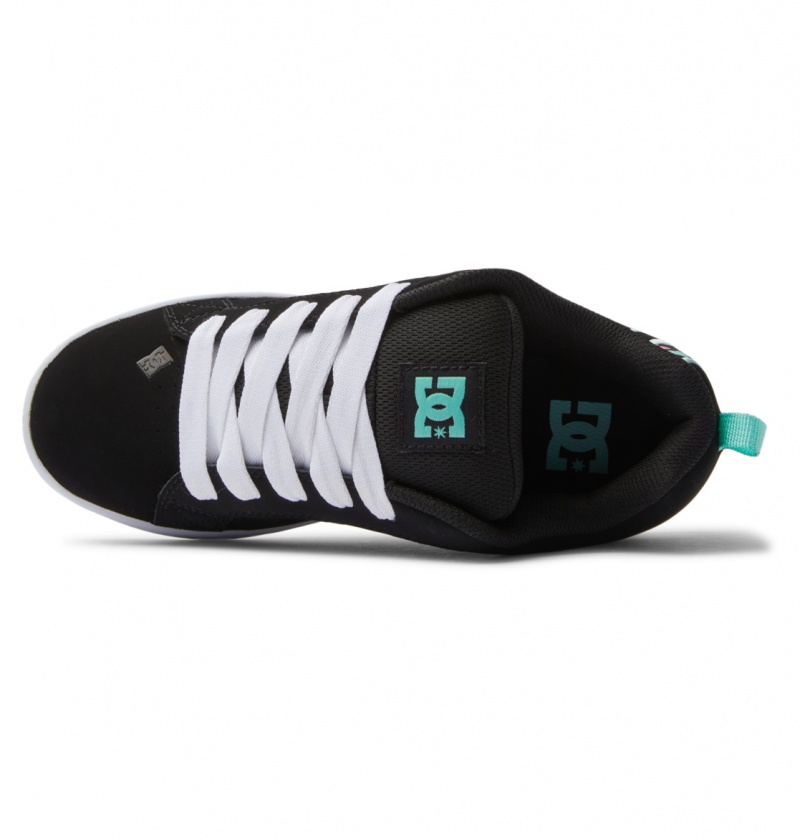 DC Shoes Court Graffik - Shoes Czarne Różowe Turkusowe | 76523XOCL