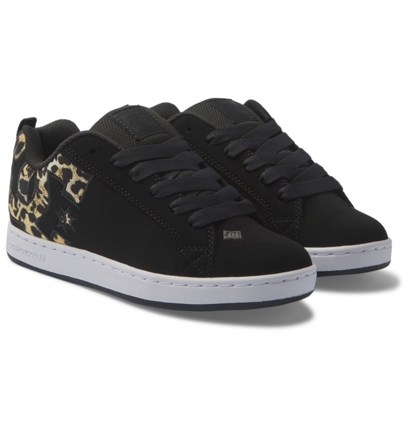 DC Shoes Court Graffik - Shoes Czarne Złote | 13624ZTHL