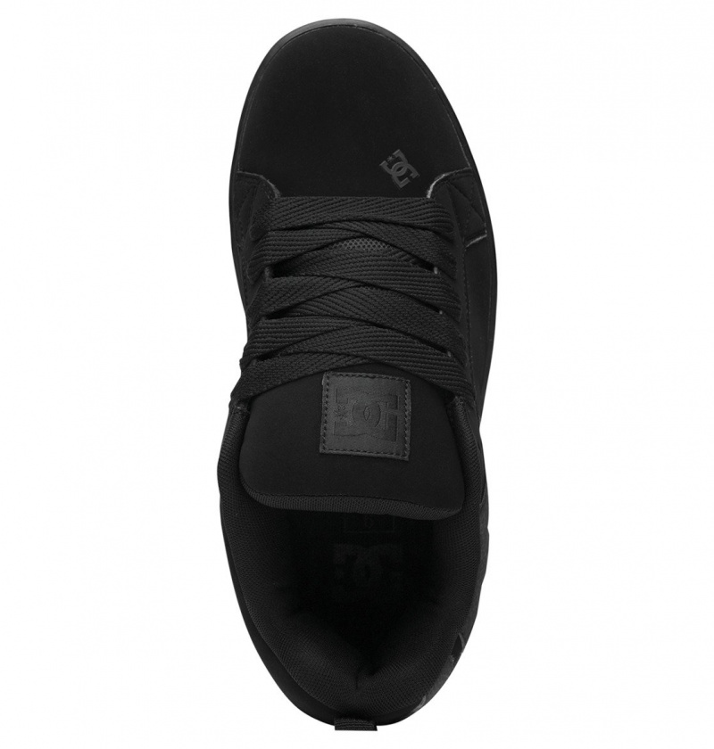 DC Shoes Court Graffik - Skórzane Shoes Czarne Czarne Czarne | 46103PGMX