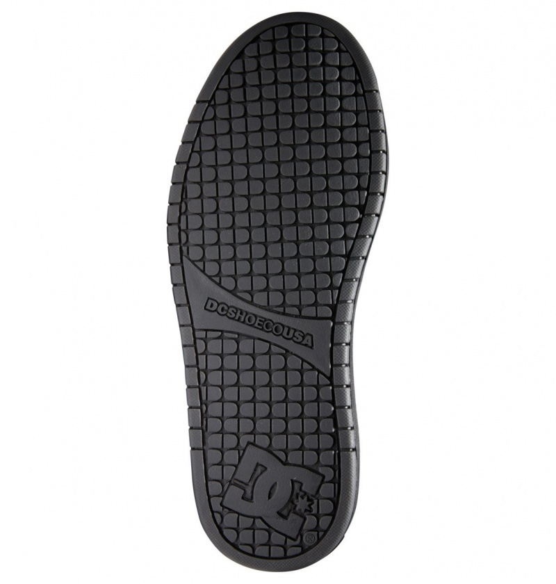 DC Shoes Court Graffik - Skórzane Shoes Czarne Czerwone | 62580NQJI