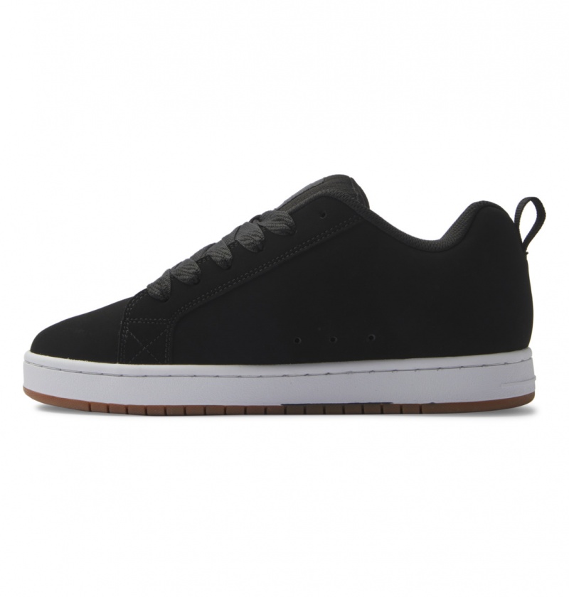 DC Shoes Court Graffik - Skórzane Shoes Czarne Niebieskie | 89173TUHR