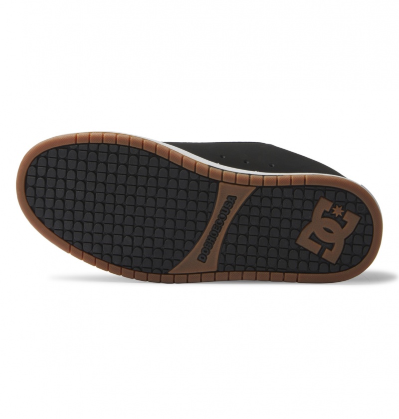 DC Shoes Court Graffik - Skórzane Shoes Czarne Niebieskie | 89173TUHR