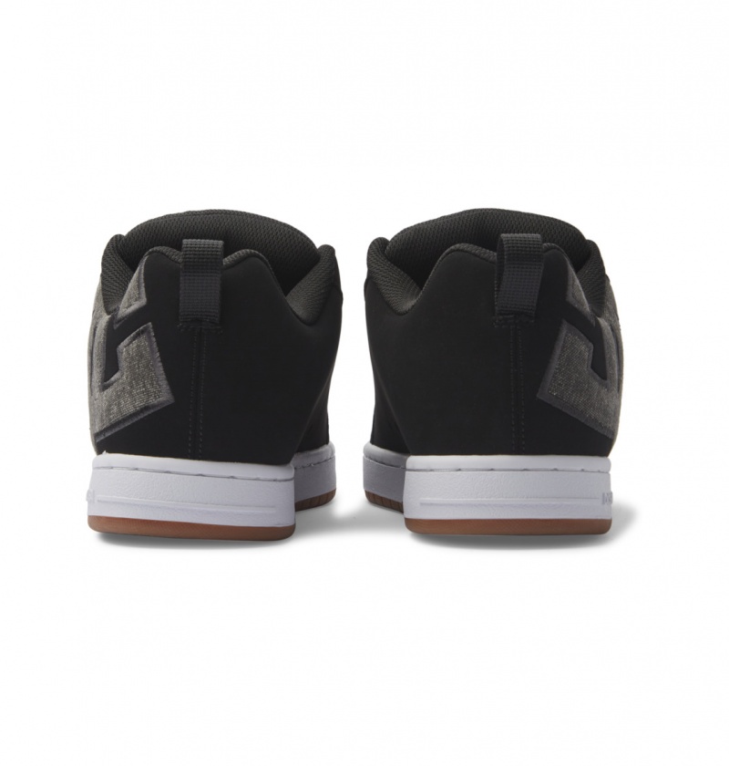 DC Shoes Court Graffik - Skórzane Shoes Czarne Niebieskie | 89173TUHR