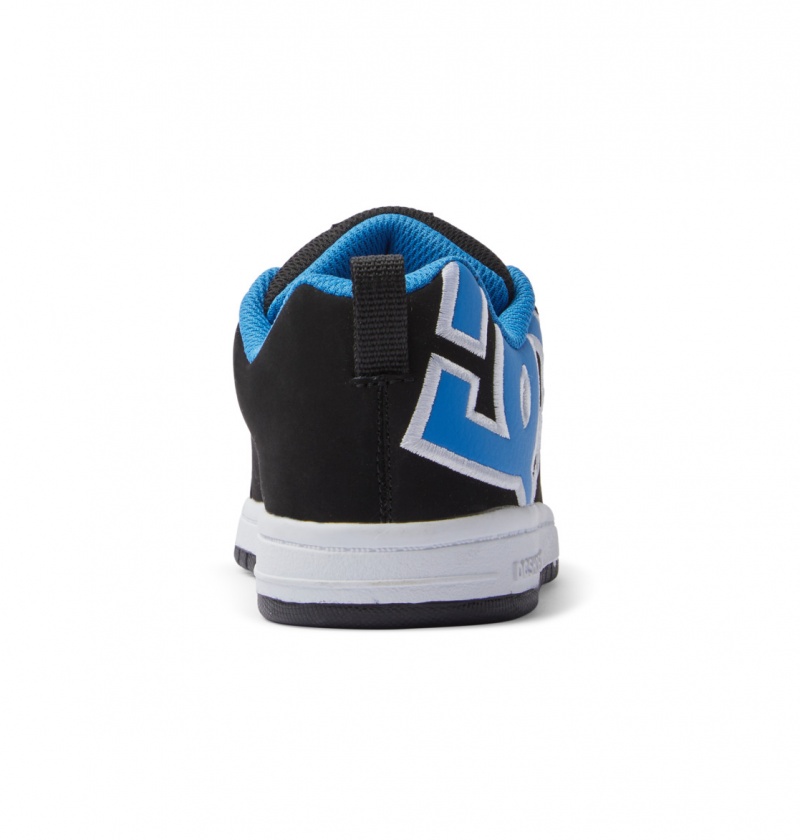 DC Shoes Court Graffik - Skórzane Shoes Czarne Niebieskie Szare | 21738XTBS