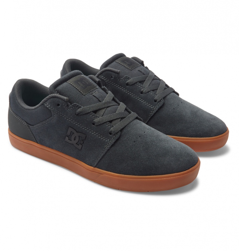 DC Shoes Crisis 2 - Skórzane Shoes Szare | 92314GZIA