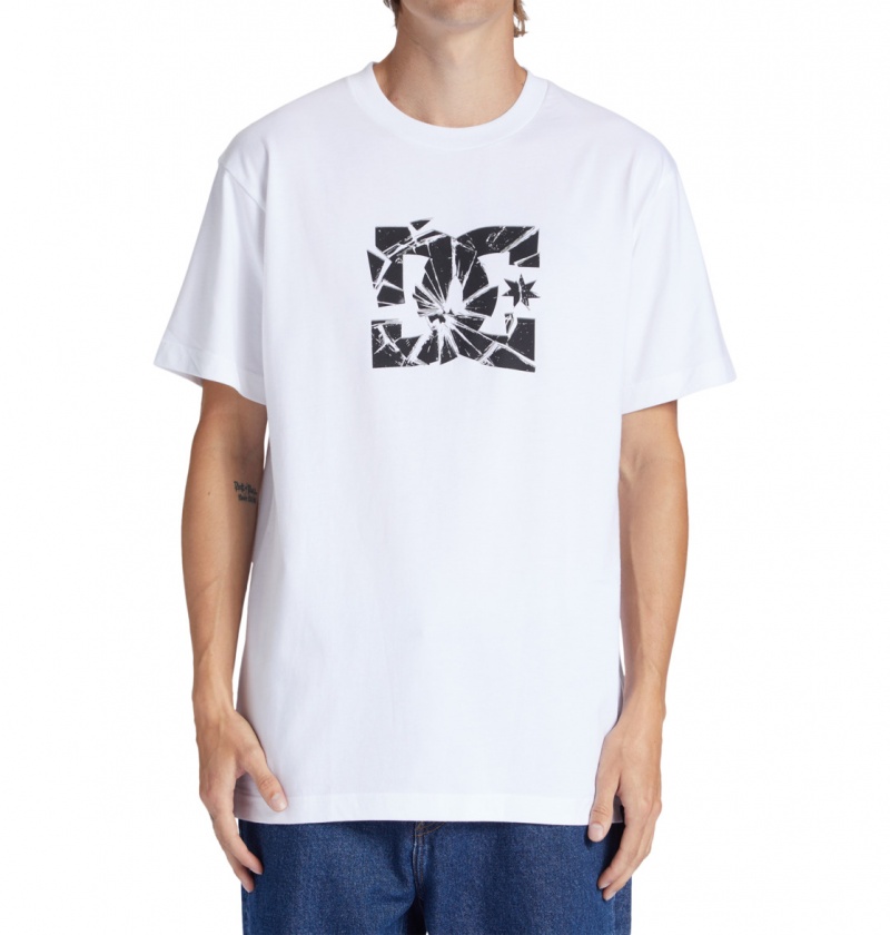 DC Shoes Crushed Glass - T-Shirt Białe | 61734EJGA