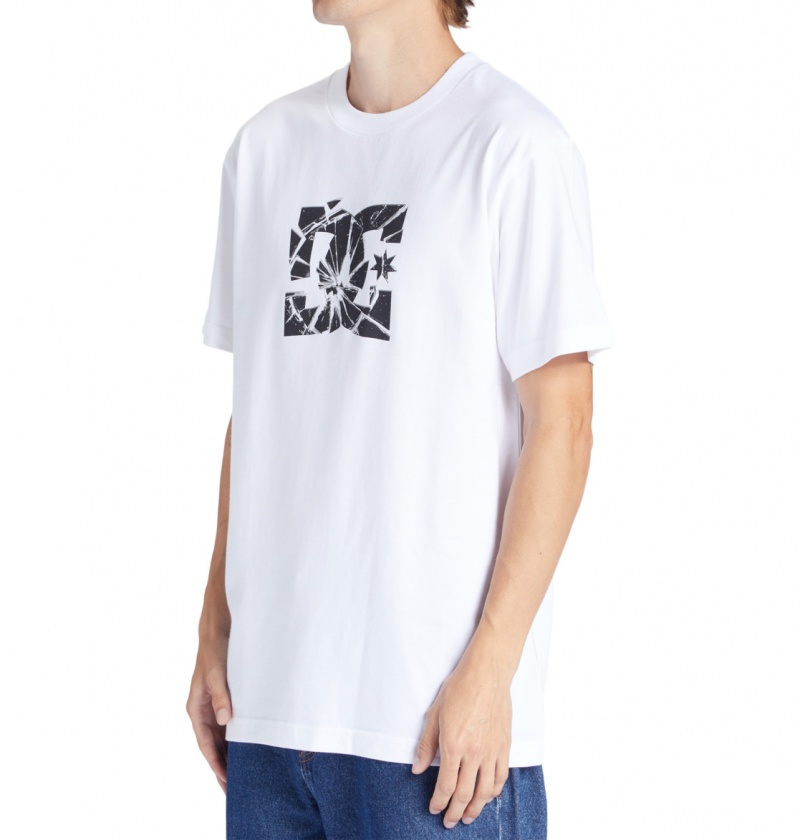 DC Shoes Crushed Glass - T-Shirt Białe | 61734EJGA