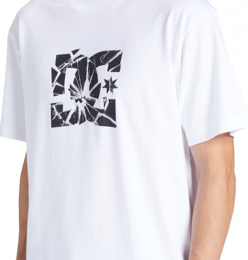 DC Shoes Crushed Glass - T-Shirt Białe | 61734EJGA