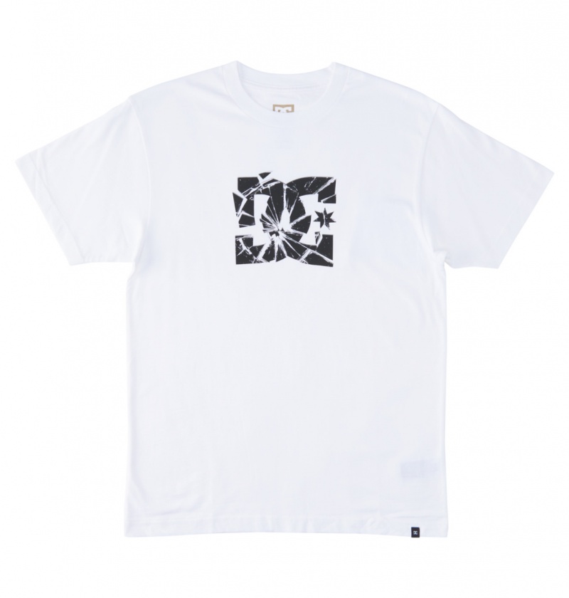 DC Shoes Crushed Glass - T-Shirt Białe | 61734EJGA