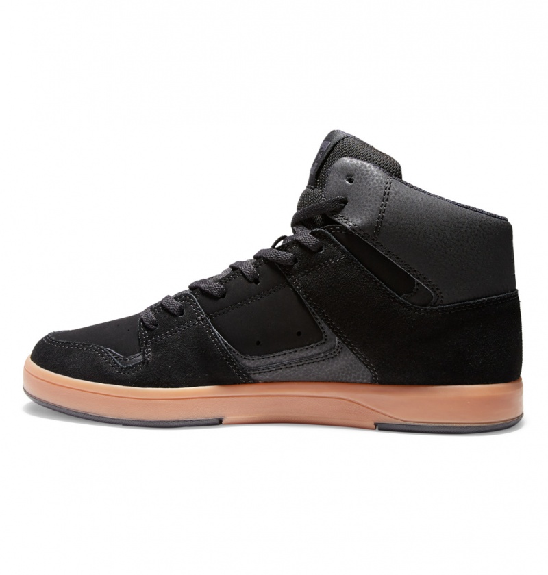 DC Shoes DC Cure - High-Top Skórzane Skate Shoes Czarne | 84129IOQD