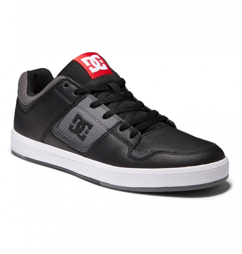 DC Shoes DC Cure - Skórzane Skate Shoes Czarne Szare | 93056MDZC