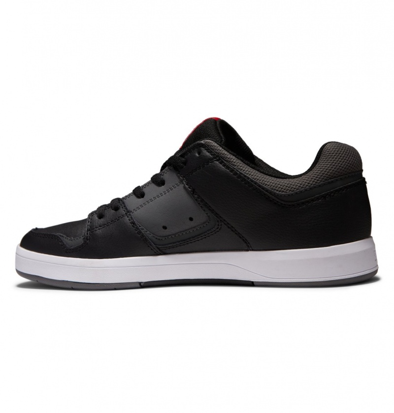 DC Shoes DC Cure - Skórzane Skate Shoes Czarne Szare | 93056MDZC