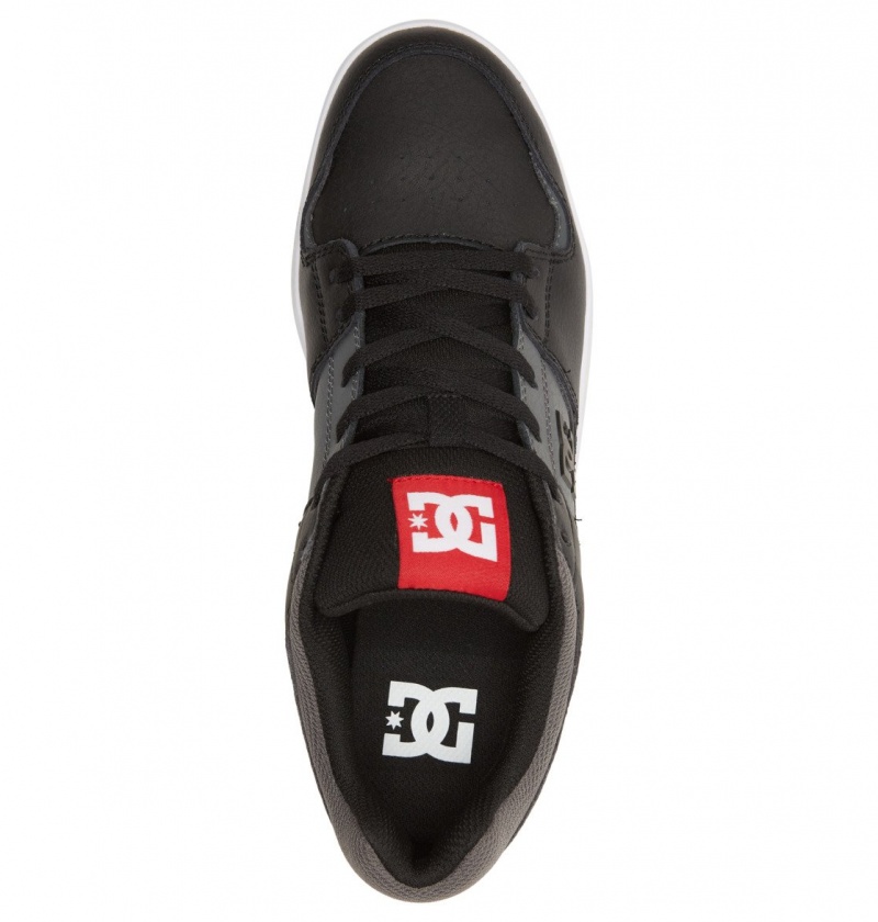 DC Shoes DC Cure - Skórzane Skate Shoes Czarne Szare | 93056MDZC