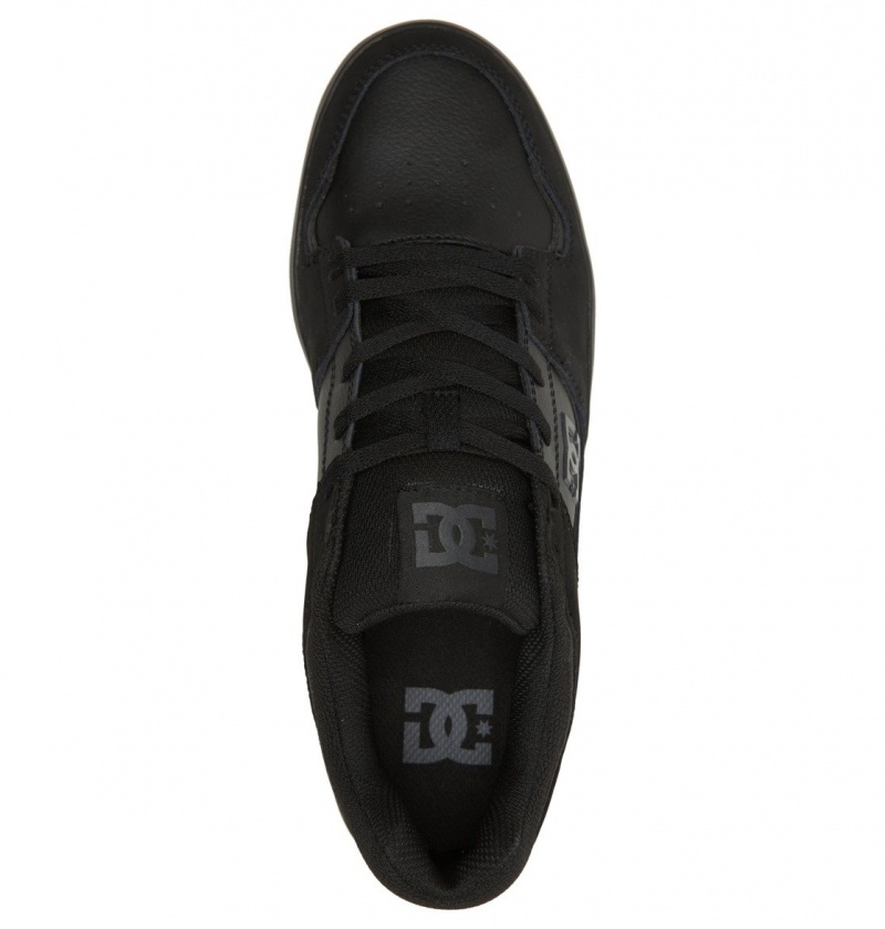 DC Shoes DC Cure - Skórzane Skate Shoes Czarne Czarne Czarne | 65197QMNF