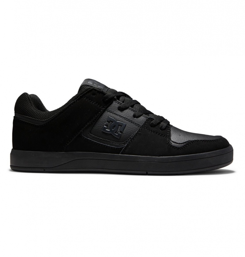 DC Shoes DC Cure - Skórzane Skate Shoes Czarne Czarne Czarne | 65197QMNF