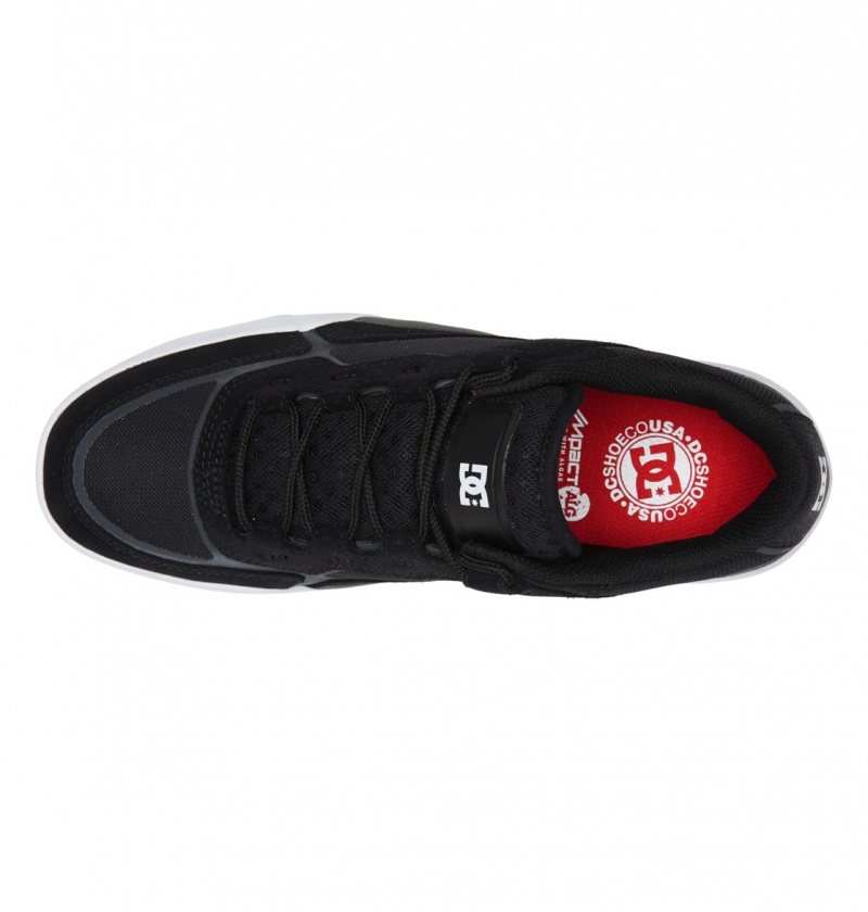 DC Shoes DC Metric S - Skórzane Skate Shoes Czarne Szare | 89254ZFLC