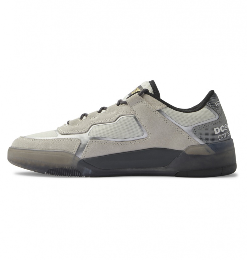 DC Shoes DC Metric S - Skórzane Skate Shoes Czarne Czarne Białe | 31768IYRM