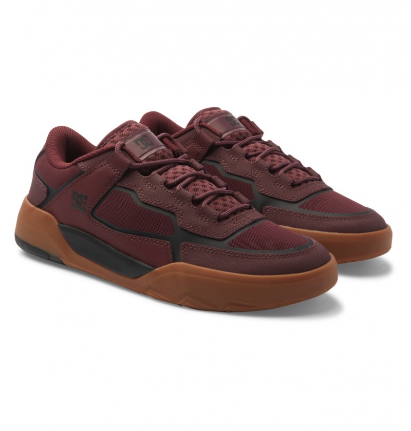 DC Shoes DC Metric - Skórzane Shoes Bordowe | 29413TPKN