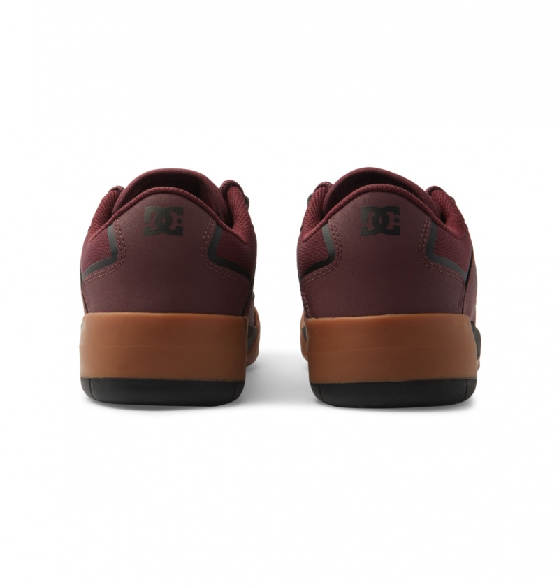 DC Shoes DC Metric - Skórzane Shoes Bordowe | 29413TPKN