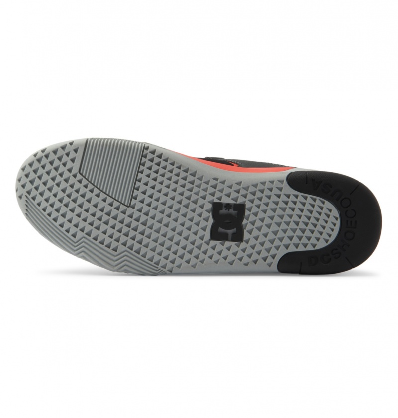 DC Shoes DC Metric - Skórzane Shoes Ciemny Szare Pomarańczowe | 59683MNZS