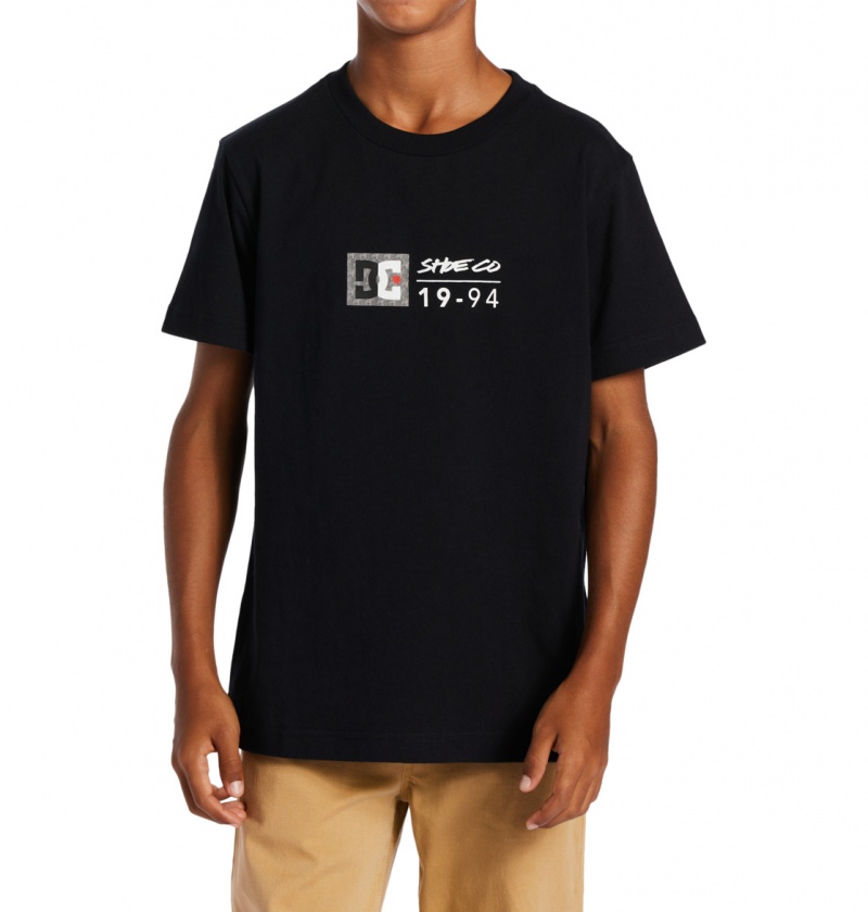 DC Shoes DC Split Star - T-Shirt Czarne | 28397RBPZ