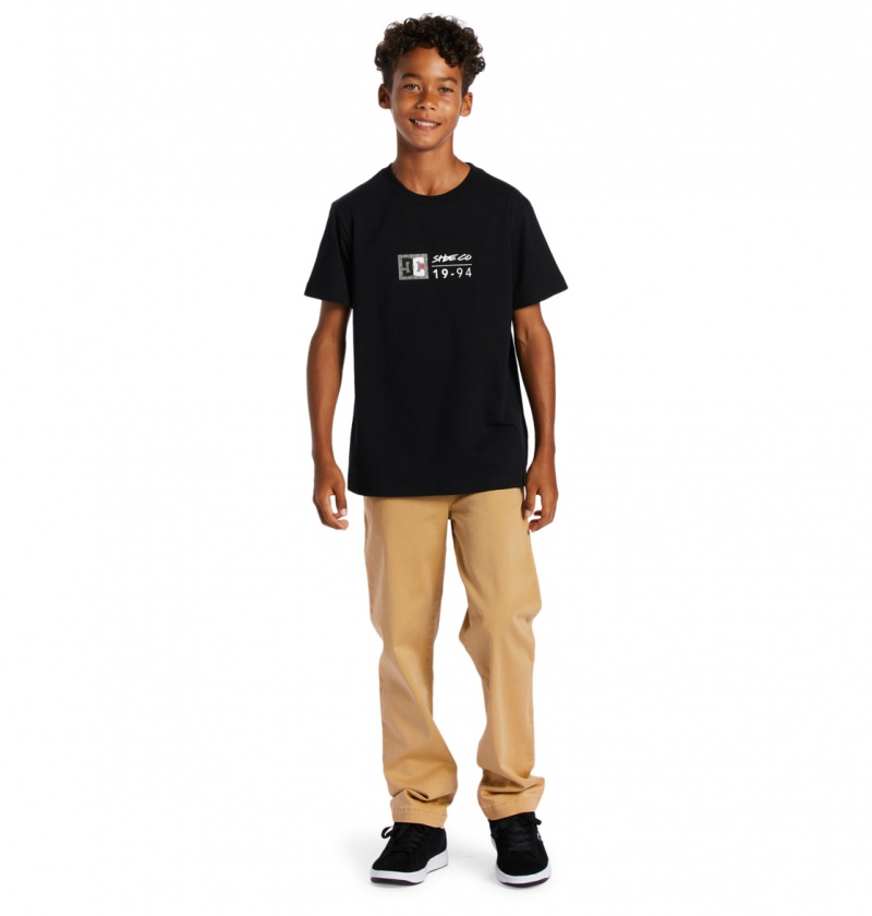 DC Shoes DC Split Star - T-Shirt Czarne | 28397RBPZ