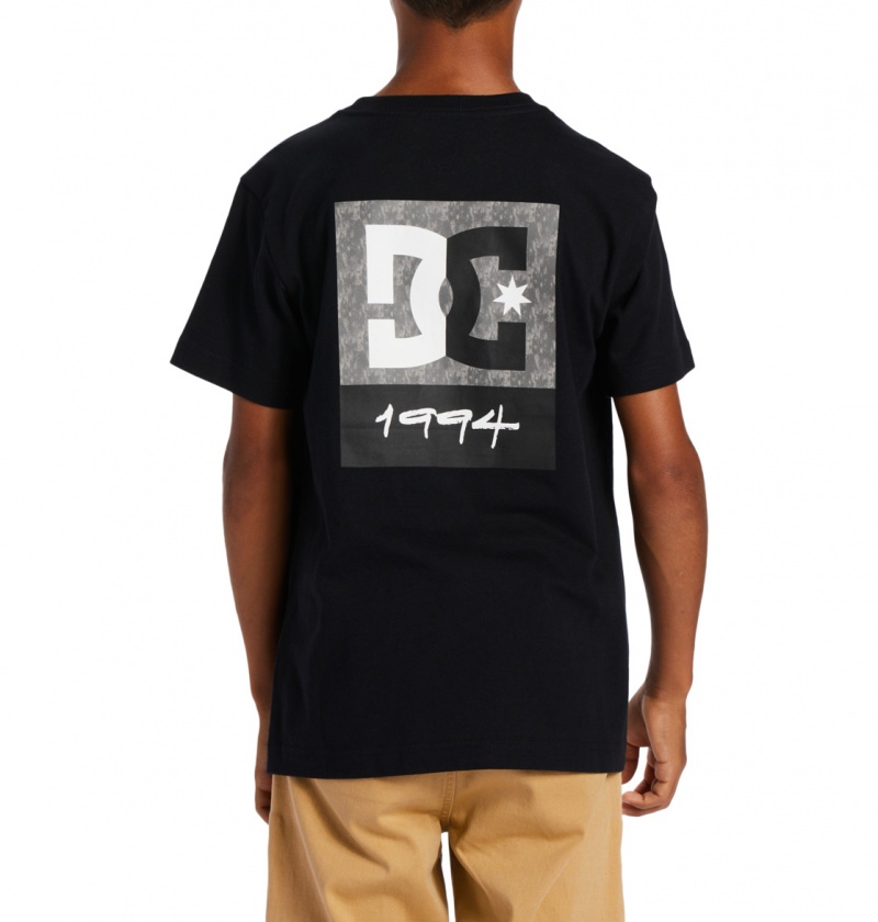 DC Shoes DC Split Star - T-Shirt Czarne | 28397RBPZ