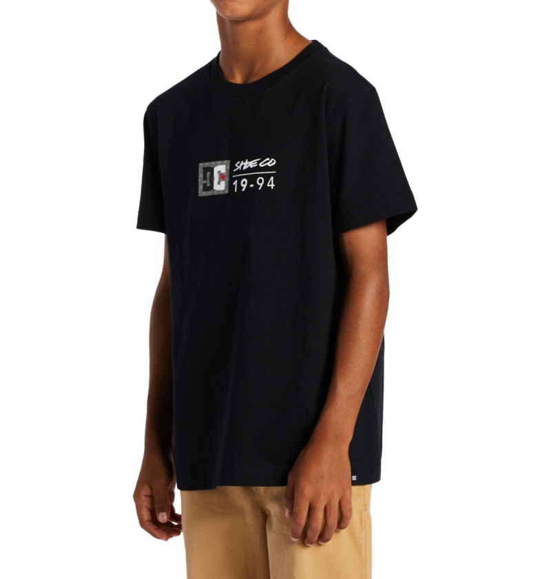 DC Shoes DC Split Star - T-Shirt Czarne | 28397RBPZ