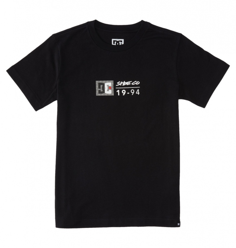 DC Shoes DC Split Star - T-Shirt Czarne | 28397RBPZ