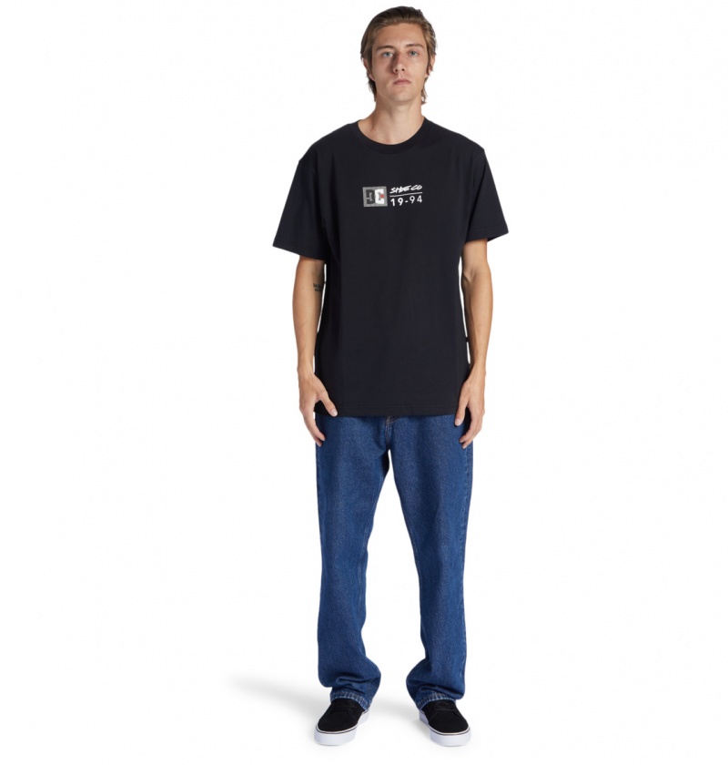 DC Shoes DC Split Star - T-Shirt Czarne | 84159RFGK