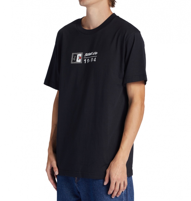 DC Shoes DC Split Star - T-Shirt Czarne | 84159RFGK