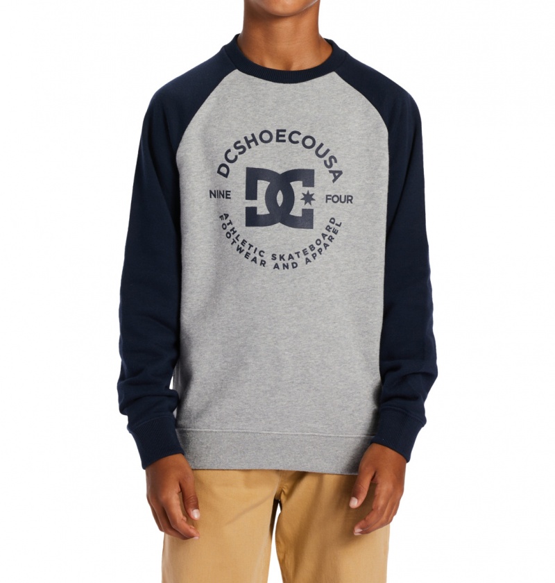 DC Shoes DC Star Pilot - Sweatshirt 8-16 Szare Granatowe | 52468ZKJB