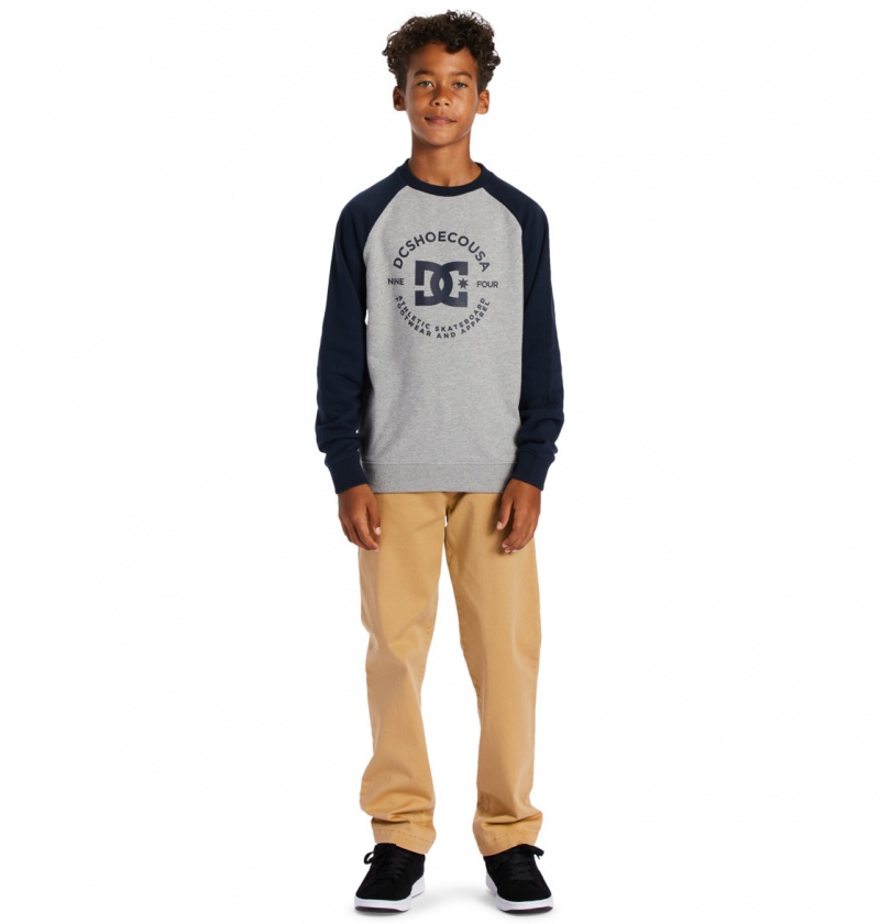 DC Shoes DC Star Pilot - Sweatshirt 8-16 Szare Granatowe | 52468ZKJB