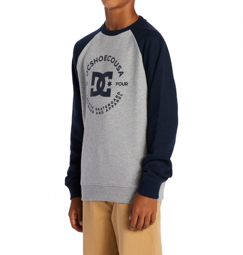 DC Shoes DC Star Pilot - Sweatshirt 8-16 Szare Granatowe | 52468ZKJB