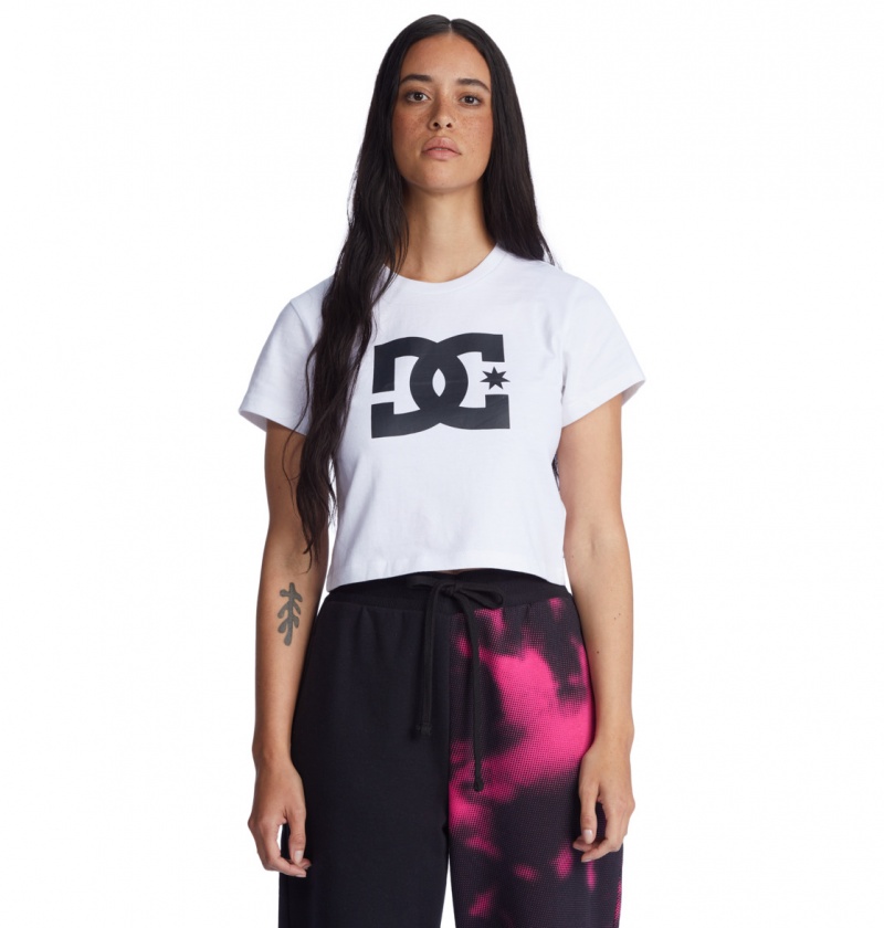 DC Shoes DC Star - Cropped T-Shirt Białe | 91573WVTB