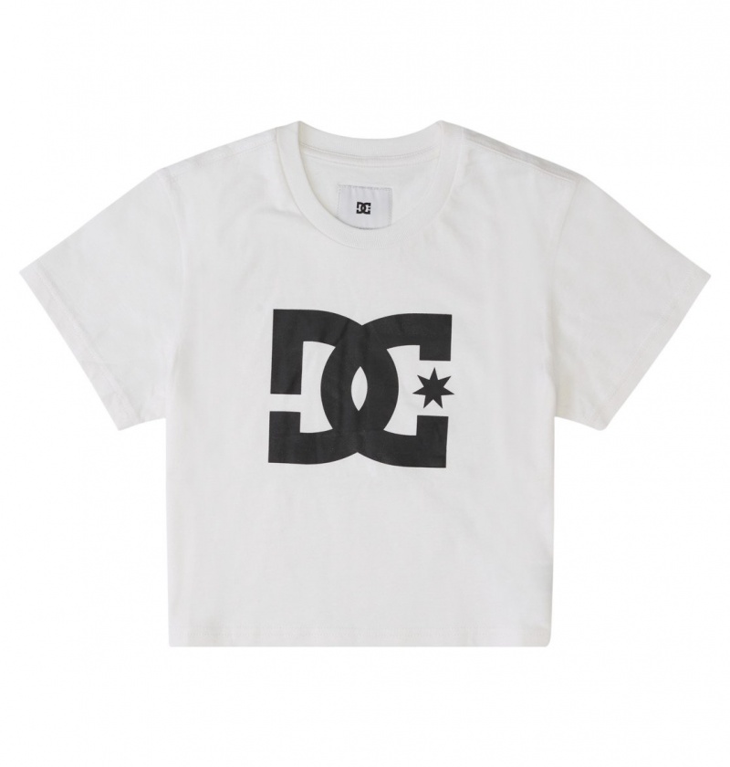 DC Shoes DC Star - Cropped T-Shirt Białe | 91573WVTB